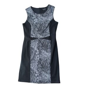 Linea Domani Black‎ and White Patterned Women's Dress
